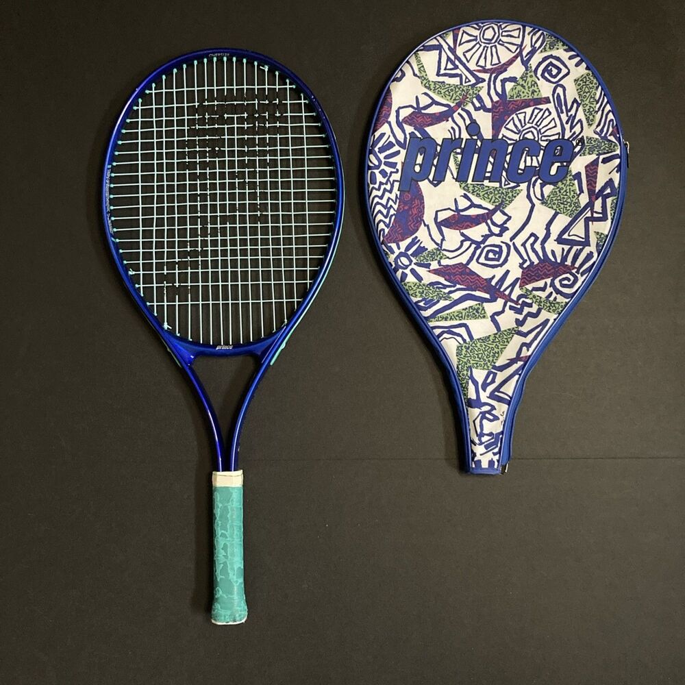 Vintage Prince Ace Face Junior Tennis Racket J/R & Abstract Summer Cover